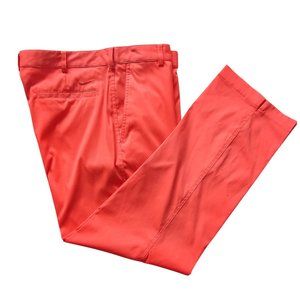 Nike Dri-Fit Golf Pants Womens Size 36x30 Straight Leg Belt Loops Flat Front Red